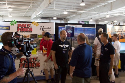 Busy booth at EAA Airventure